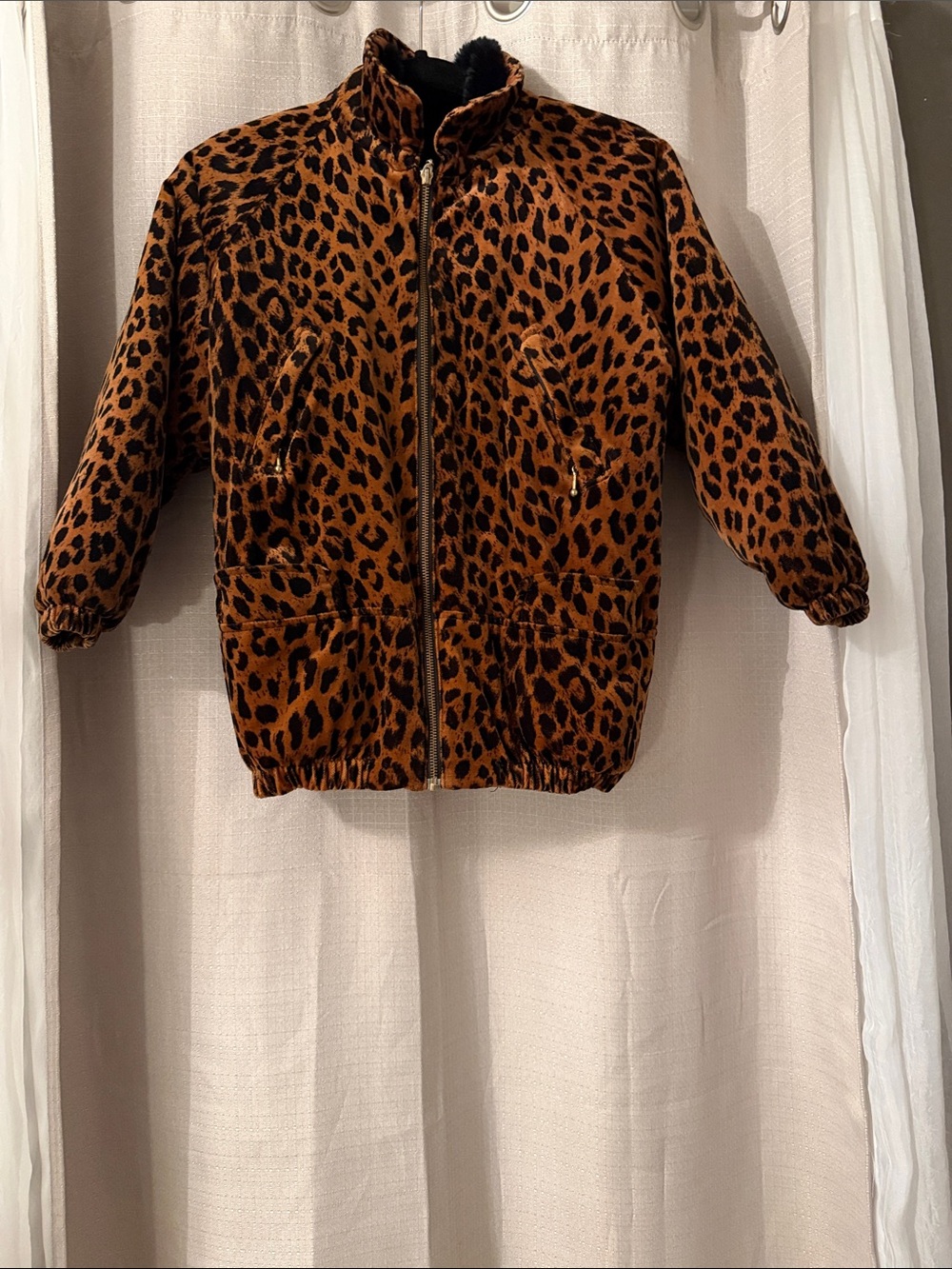 Source Unknown Kids Leopard Print Zip Jacket - Brown/Black